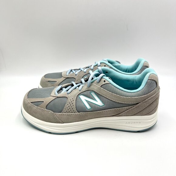9.5D 9.5 WIDE WIDTH New Balance 877 Gray Light Blue Sneakers‎ Shoes - Picture 5 of 12
